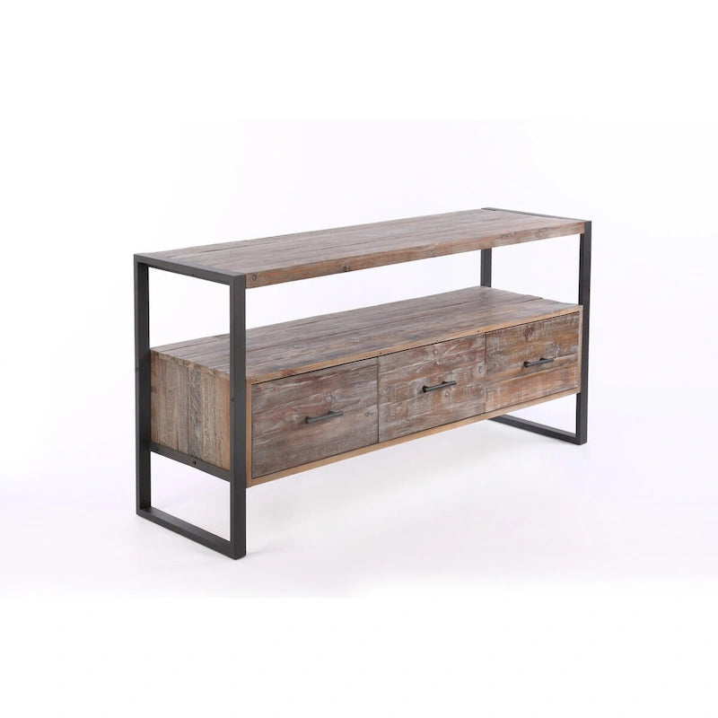 Console avec 3 tiroirs, étagère ouverte