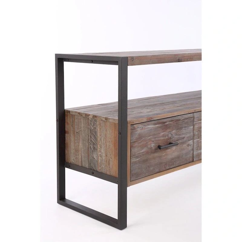 Console avec 3 tiroirs, étagère ouverte