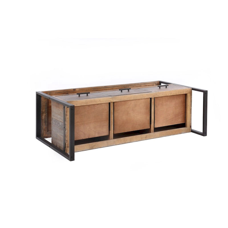 Console avec 3 tiroirs, étagère ouverte
