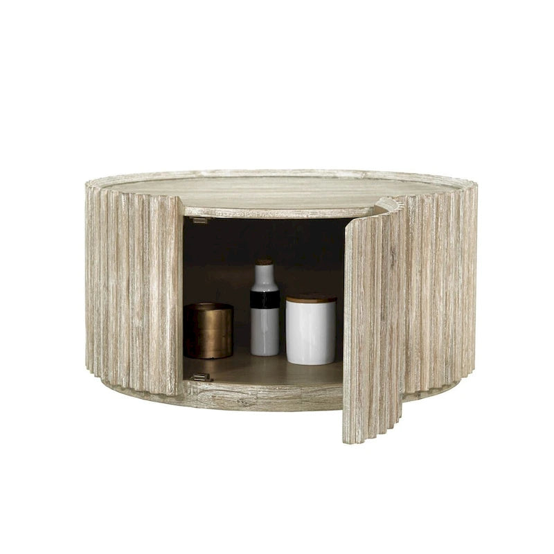 Table basse ronde en acacia Willow