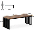 Bureau d'ordinateur de 78,74 pouces pour deux personnes pour bureau à domicile