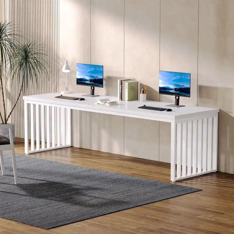 Bureau d'ordinateur de 78,74 pouces pour deux personnes pour bureau à domicile