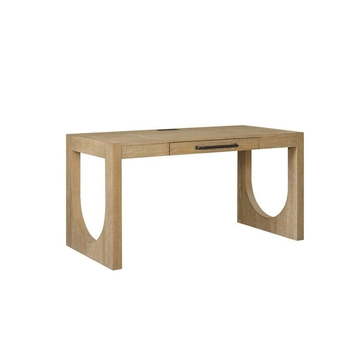 Bureau moderne en bois, bureau d'ordinateur, bureau de rangement, table d'écriture, marron clair