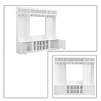 Porte-manteau d'entrée en bois autoportant 4-en-1 minimaliste avec plusieurs espaces de rangement