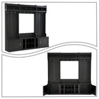 Porte-manteau d'entrée en bois autoportant 4-en-1 minimaliste avec plusieurs espaces de rangement