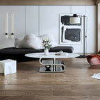 Table basse ovale moderne exquise avec plateau en pierre blanche de 51 L et base en métal doré